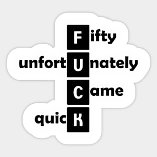 Fuck Fifty Logo tee Sticker